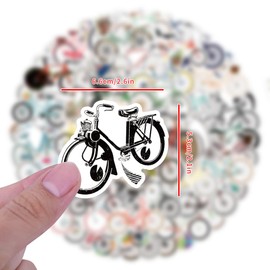 Retro Bicycle Stickers for Laptop (100 Pieces), Gift for Children, Teenagers, Adults, Boys, Retro Bicycle Stickers, Waterproof Vinyl Stickers for Scrapbooking, Skateboard, Car, Luggage