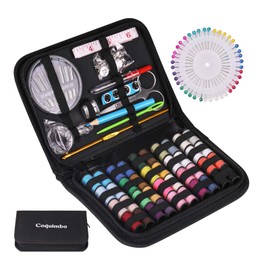 Coquimbo Sewing Kit Travel 128 Pcs Sewing Accessories Filled with Needles, Scissors, Thimble, Thread, Tape Measure for Adults, Beginner, Kids, Emergency Use
