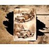 AB Studios Sepia Christmas Truck Duo | Rice Paper |