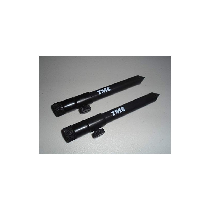 TMC 2 x Aluminium Bank Sticks 15-25 cm's. Rod Rests,