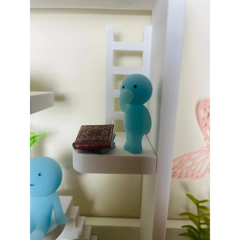Smiski White Smiski House Display | Mini Figure Shelf Stand