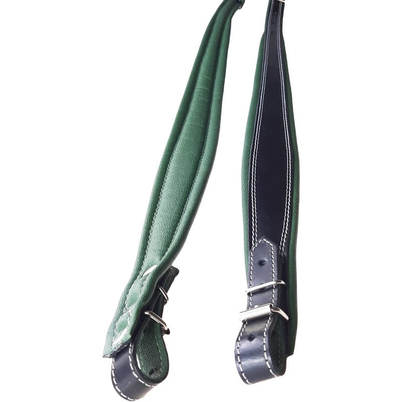 Accordion Straps Leather 60-120 Bass Black / Green, Green