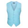 HISDERN Chaleco de traje para hombre con 3 bolsillos para
