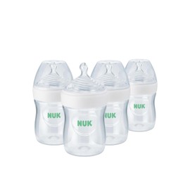 NUK Simply Natural Biberón con SafeTemp, 5 onzas, 4 unidades