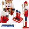 COMBIUBIU 30CM Wooden Nutcracker Christmas Decorations,Wooden Nutcracker Figures,Festive Collectible Nutcracker