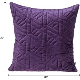 HomeStock Vintage Visions Transitional Style Throw Pillow, Removable Pillow Cover, Trendy Rustic Design Decorative Pillow for Sofas and Couches Purple