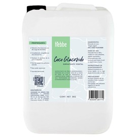 Hebbe - Coco Glucósido, Tensioactivo Suave y Biodegradable para Cosméticos, 5 kg