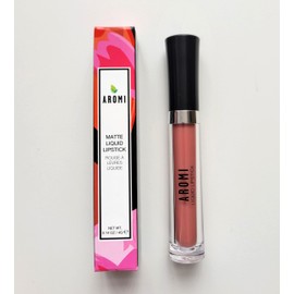 Aromi Peach Matte Liquid Lipstick | Peachy Nude Lip Color, Pink Caramel, Vegan, Cruelty-free, Long-Lasting, Kiss Proof, Handmade (Fuzzy Peach)