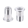 sourcing map M5 Rivet Nuts Aluminium Alloy Knurled Flat Head