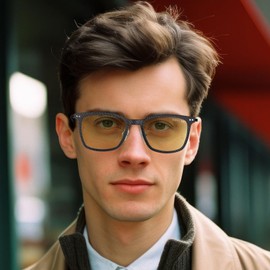 ANYLUV Mens Blue-Light-Glasses Blue-Light-Blocking Glasses: Lightweight Carbon Fibre Blue Light Glasses Men for Gaming Gift