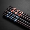 Haosell 2 Pairs Set Chopsticks Black + 2 Pieces Chopsticks