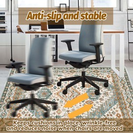 Office Chair Mat for Hardwood Floor, 36"X 48" Desk Chair Rug for Carpet, Anti-Slip Desk Chair Mat for Rolling Computer Chair, Floor Mat for Office Cleaned Easily (Green, 36"x48")