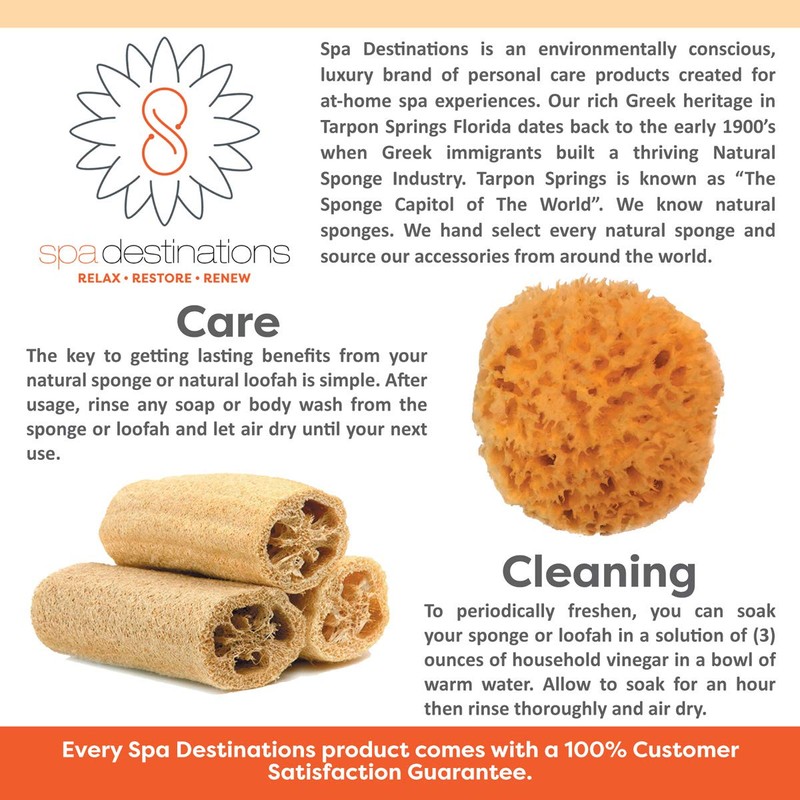 100% Natural Sea Sponge 5-6" by Spa Destinations"Creating The In