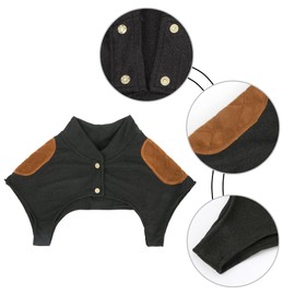 MilyaDE Imitation Cashmere Velvet Shoulder Warmer Back Warmer Shoulder Pad Elastic Shoulder Joint Support Dark Grey XL