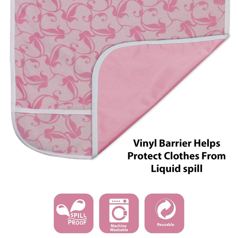 Personal Touch Ladies Adult Bib with Crumb Catcher Velcro Closure