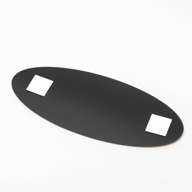 Signs ByLITA Oval Not An Exit Sign - Laser-Engraved Lettering | Durable ABS Plastic | Vibrant Colors | Powerful Foam Tape (Black) - Large