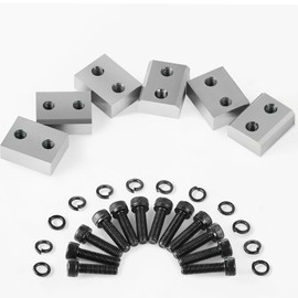 Happybuy Electric Rebar Cutter Blade, 6 PCS 25mm (1 inch) Cutting Diameter, HRC58-60 Hard Hydraulic Rebar Blade Replacement for Model RC-25 with 12 Hexagon Screws & Spring Washers