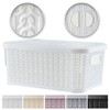 KADAX Storage Basket with Lid, 6L, Plastic Storage Box, Rectangular