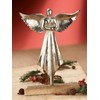 Gilde Angel on Wooden Base Aluminium Aluminium Height Approx. 28