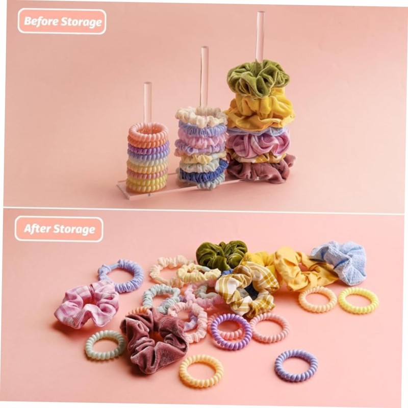 Ciieeo Bracelet Holder Hair Tie Organizer Acrylic Scrunchie Holder Stand