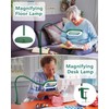 10X Rectangle Magnifying Glass with Light and Stand, 24" Flexible