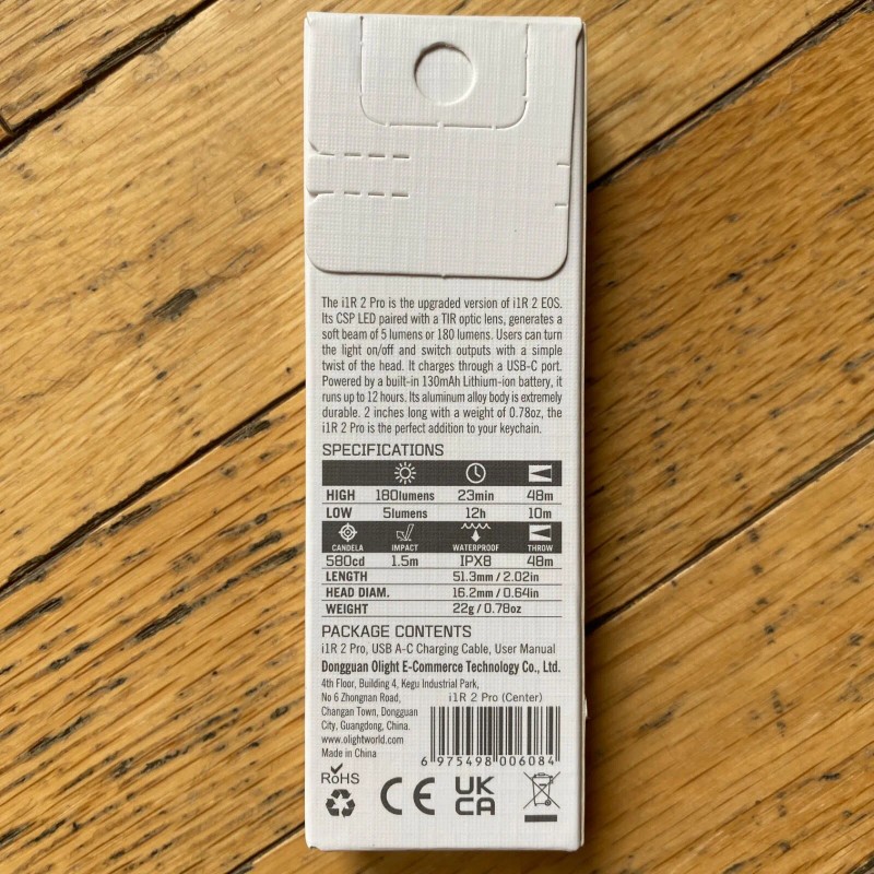 Olight i1R 2 Pro (Center) Keychain Flashlight Limited Edition
