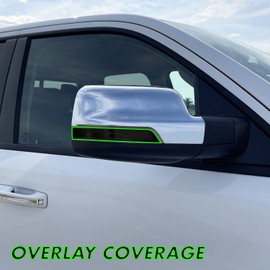 SlickMod PreCut Vinyl Smoke Tint for 2019-2022 Dodge Ram 1500 Side Mirror (3. Mirror Turn Signal, 20% Dark Smoke)