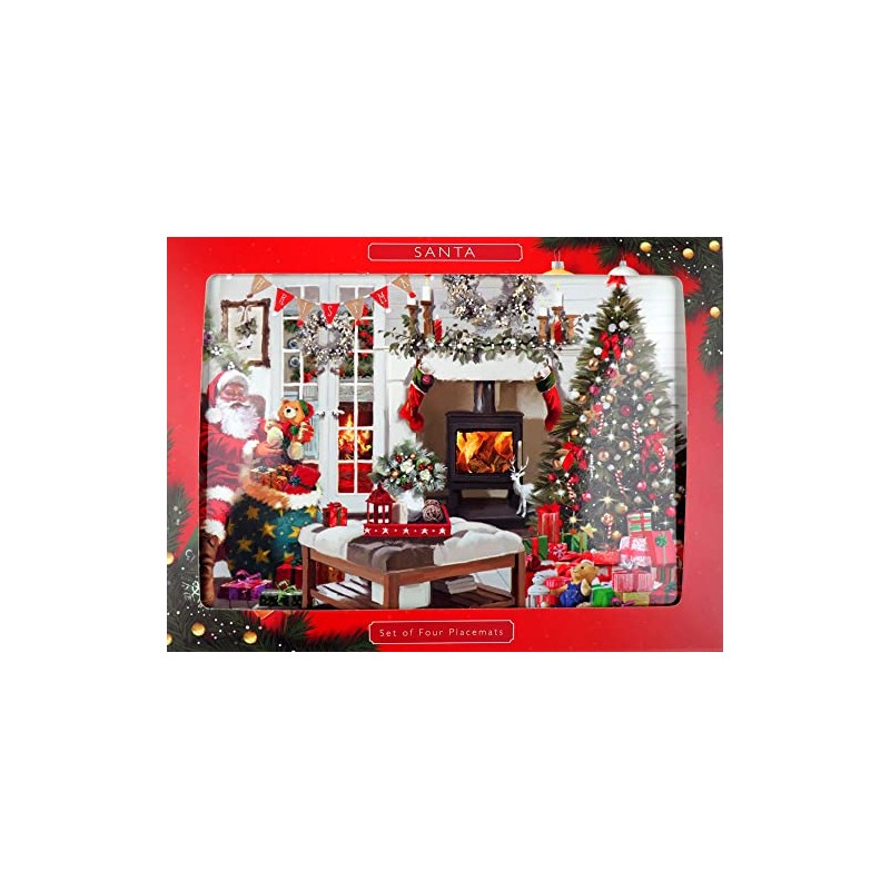 The Leonardo Collection LP52043 Christmas Macneil Santa Place Mats (Set