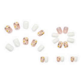 CRRLtry Press Nails Square Press on Nails Short Rinestones False Nails 24pcs Acrylic Nails Accessories for Women