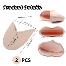 Knitted Fabric Toe Cap Cover, 1Pair Ballet Dance Pointe Shoe Socks Pad, Toe Pouches Pad, Foot Pads Protect Toe Pouches Pads, Ouch Pouch to Protect Toe Cover,Ouch Toe Covers Pouch Toe Pads Toe Cover