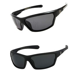 Nitrogen 7032 Polarized 2 & 3 Pack Sunglasses (2 Pack 1- Black & 1- Black Matte)
