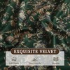 StangH Green Velvet Floral Curtains for Living Room, 100% Black
