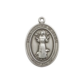 bliss Antique Silver Tone St. Francis of Assisi Keychain
