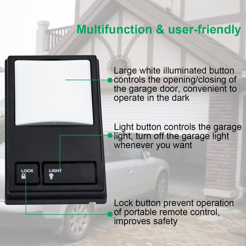 Multi-Function Wall Keypad Control Panel, Wall-Mounted Multi-Function Garage Door Console