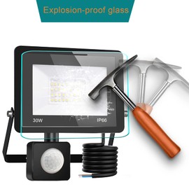 treoir LED Outdoor Spotlight with Motion Sensor 30 W, Super Bright 3000 LM LED Outdoor Spotlight 6000 K LED Floodlight IP66 Waterproof LED Headlight for Garden, Garage, Yard (Cool White, 30 W)