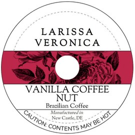 Vanilla Coffee Nut Brazilian Coffee (Single Serve K-Cup Pods) (Gourmet, Naturally Flavored, Whole Coffee Beans) (12 pods, ZIN: 577042)