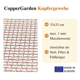 'CopperGarden' copper mesh 33 x 33 cm square