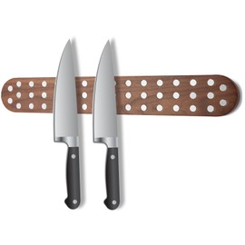 Magnetic Knife Holder for Wall,16 Inch Walnut Wood Magnetic Knife Holder,Powerful Knife Magnetic Strip&Knife Rack for Kitchen Utensil Organizer