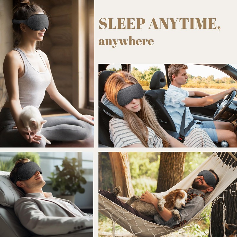 Vynix Sleep Mask for Men Women - 100% Blackout Eye