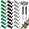 24 Pieces (12 Sets) DIN Rail Adapter Set, Terminal Blocks,