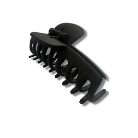 Mia Beauty Cylindrical Jaw Clamp Hair Claw Hair Accessory for Updos, Women, Teens, Girls - Matte Black Acrylic Material 2 PIECES INCLUDED