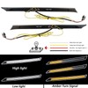 BINGIGOO 2PCS Grille Lights LED Bar Front Sequential Switchback LED