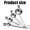 QZKJQDD Stainless Steel Measuring Spoons, 4 Piece Set Engraved Scale
