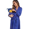 SUFEINI Maternity Mommy Robes with Matching Swaddle Blanket Set, Maternity