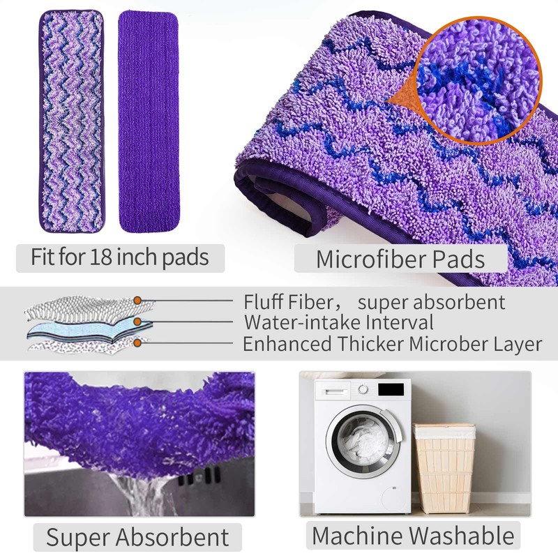 Mops for Floor Cleaning, Wet and Dry Spray Mop with