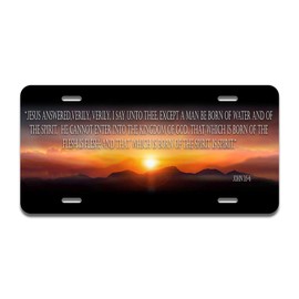 SignMission John 3 5 6 Aluminum License Plate | License Plate 12" X 6" Fits Any Car, Truck, SUV, RV, or Trailer | Made in The USA