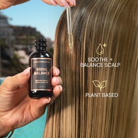 Beachwaver Bring Balance Organic Argan & Marula Hair Oil (2 Oz) | Vegan, Fragrance-Free Hair Oil Treatment | Only 5 Ingredients: Marula, Jojoba, Black Cumin, Sunflower & Argan Oils