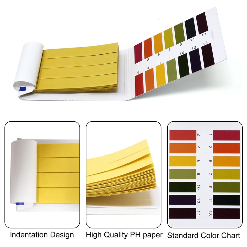 Honbay 10 Pack 800 Pieces PH Test Strips Universal Litmus