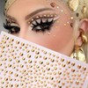 nooepc NOOEPC - Gemas doradas para el rostro, purpurina para