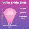 Anillo Shot Tequilero Diamante Despedida Soltera Bride Fiest Rosa